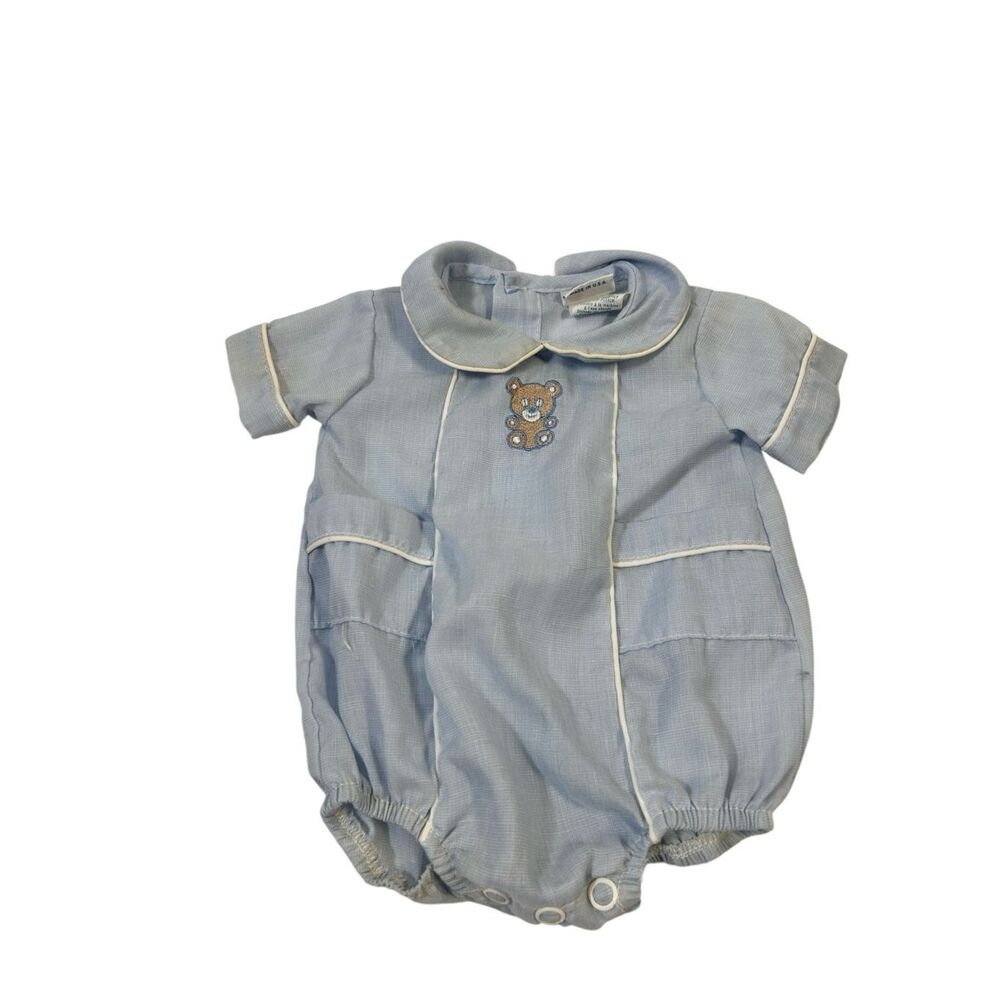 Alexis‎ preemie outfit blue USA 6lbs blue brown bear